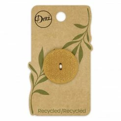 Dritz Recycled Hemp Geometric Round Button, 28mm 32 Dritz Recycled Hemp Geometric Round Button, 28mm