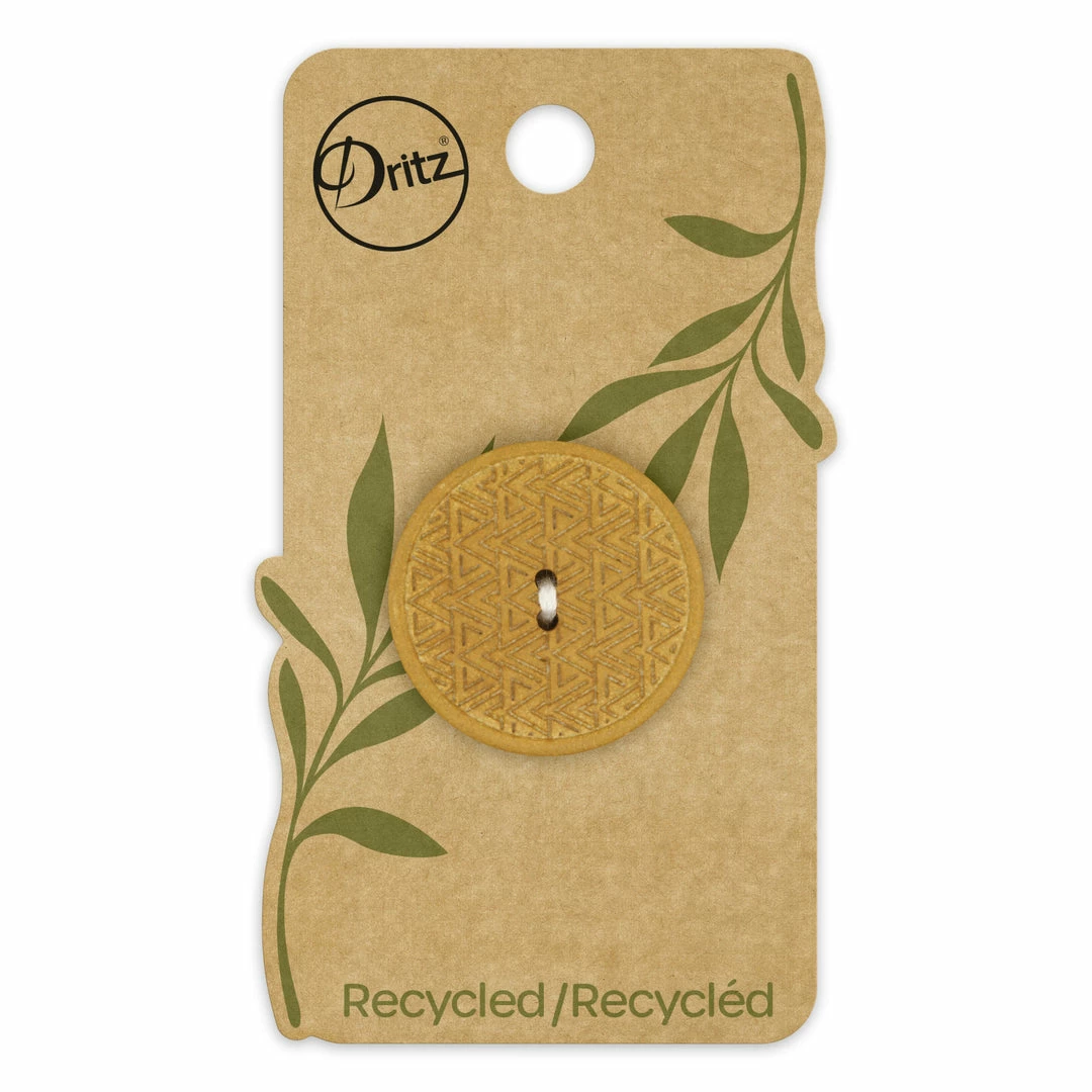Dritz Recycled Hemp Geometric Round Button, 28mm 9 Dritz Recycled Hemp Geometric Round Button, 28mm