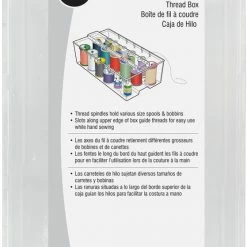 Dritz Machine Accessories Thread Box For Spools And Bobbins, Clear