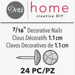 Dritz 7/16" Textured Decorative Nails, 24 Pc Decorative Nails & Tacks