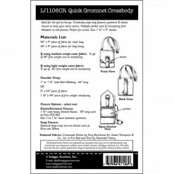 Indygo Junction Quick Grommet Crossbody Purse Pattern, PDF Download