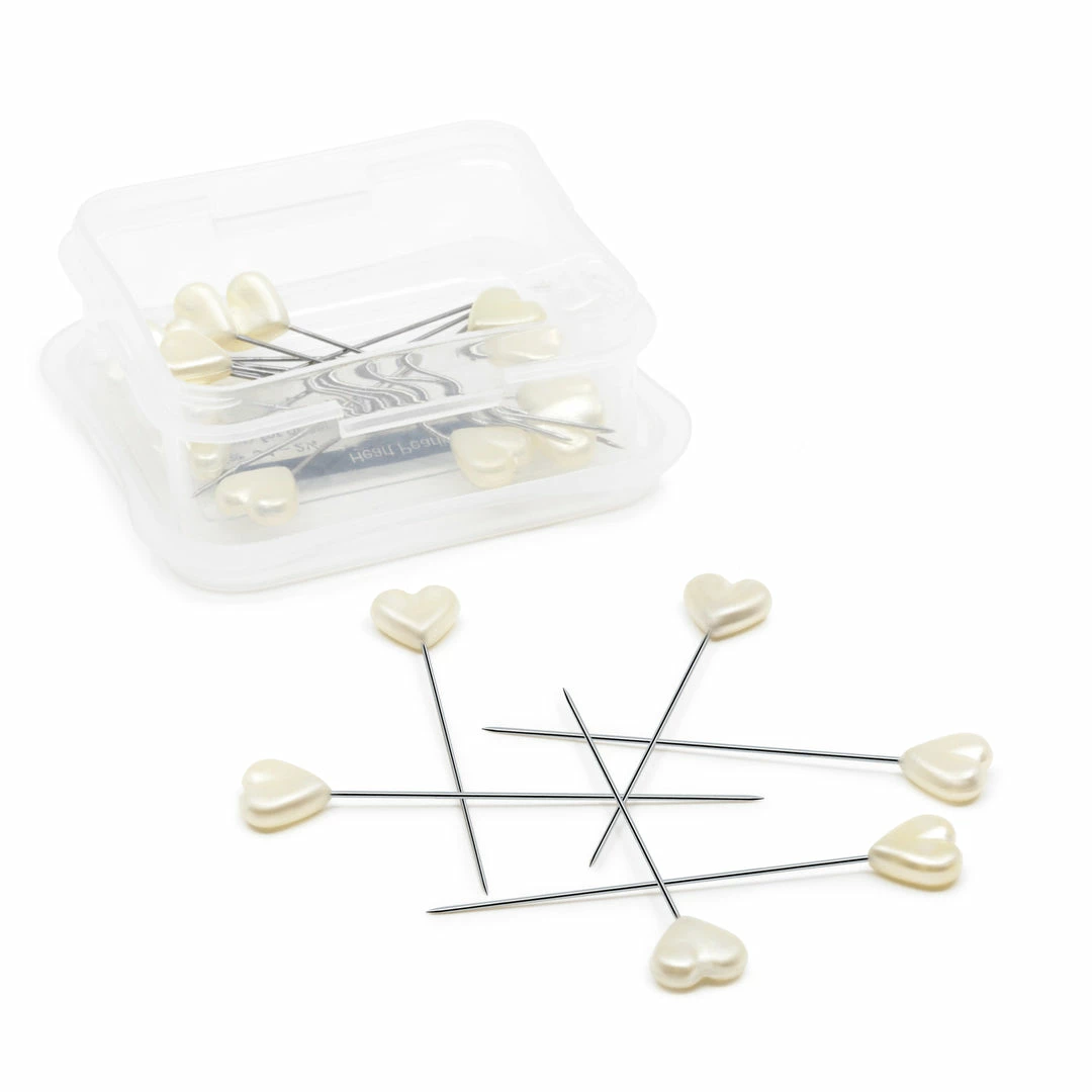 Dritz 2-1/8" Heart Pearlized Pins, White, 20 Pc 5 Dritz 2-1/8" Heart Pearlized Pins, White, 20 Pc