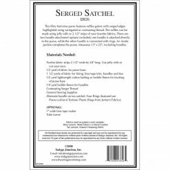 Indygo Junction Serged Satchel Ruffled Purse Pattern, PDF Download
