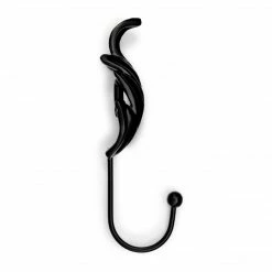 Dritz Outlet Metal Feather Wall Hook, Black