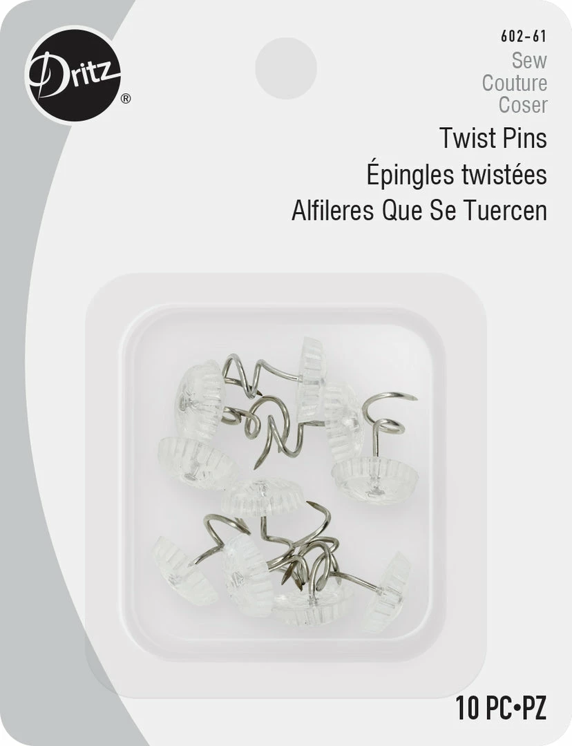 Dritz Pins & Accessories Twist Pins, Clear, 10 Pc 3 Dritz Pins & Accessories Twist Pins, Clear, 10 Pc