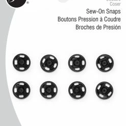Dritz Sew-On Snaps, 8 Sets, Size 1