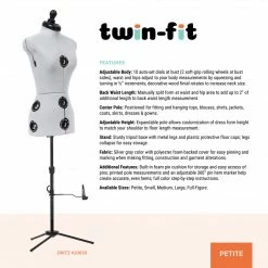 Dritz Twin-Fit Adjustable Dress Form Dress Forms