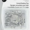 Dritz 1-1/16" Curved Basting Pins, Nickel, 50 Pc Pins, Needles & Tacks