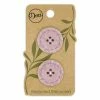 Dritz Recycled Cotton Round Stitch Button, 25mm, 2 Pc Buttons & Cover Buttons
