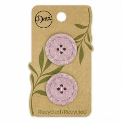 Dritz Recycled Cotton Round Stitch Button, 25mm, 2 Pc Buttons & Cover Buttons