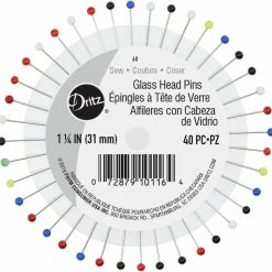 Dritz 1-1/4" Glass Head Pins, Assorted Pins & Accessories