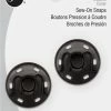 Dritz 30mm Large Sew-On Snaps, 2 Sets, Black