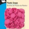 Dritz Outlet Plastic Color Flower Snaps, Pink, 12 Sets