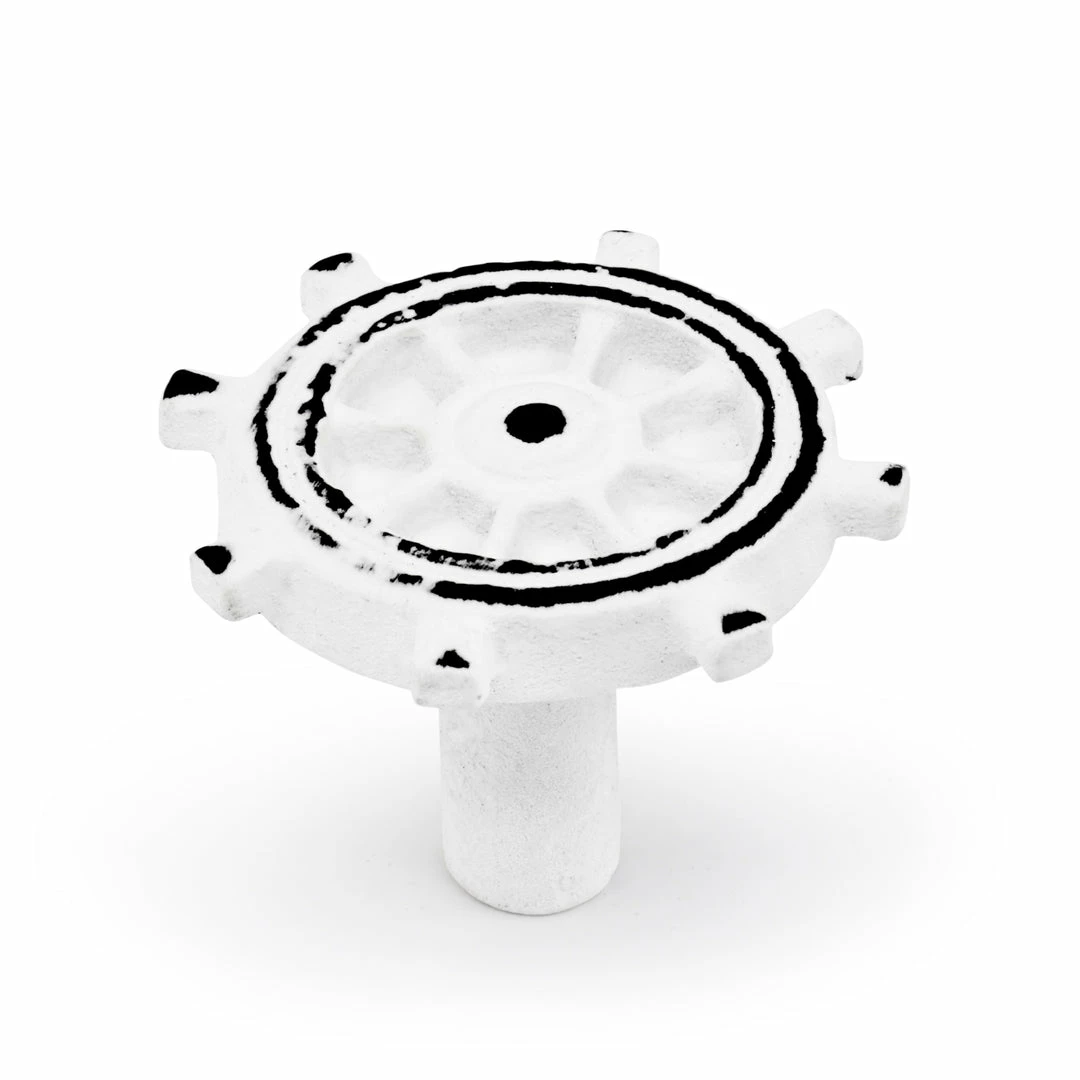 Dritz Cast Iron Ship Helm Knob, White Outlet 5 Dritz Cast Iron Ship Helm Knob, White Outlet