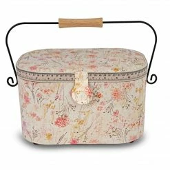 Dritz Oval Sewing Basket With Metal Handle, Large Sewing Baskets & Storage