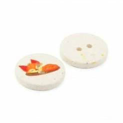 Dritz Buttons & Cover Buttons Recycled Cotton Fox Button, 15mm, 3 Pc