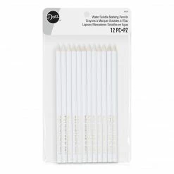 Dritz Water Soluble Marking Pencils, White, 12 Pc
