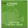 Dritz 3" Knit Elastic, White, 2 Yd Elastics
