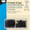 Dritz Hooks & Eyes, 14 Pc, Black 2 Dritz Hooks & Eyes, 14 Pc, Black