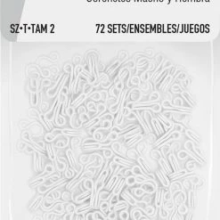 Dritz Hooks & Eyes, 72 Sets, White Bulk Notions