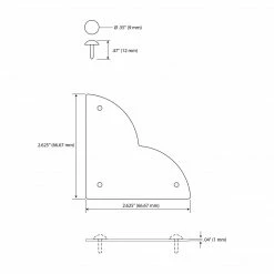 Dritz Textured Quatrefoil Corners, Large, 4pc