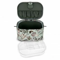 Dritz Oval Sewing Basket With Metal Handle, Large Sewing Baskets & Storage