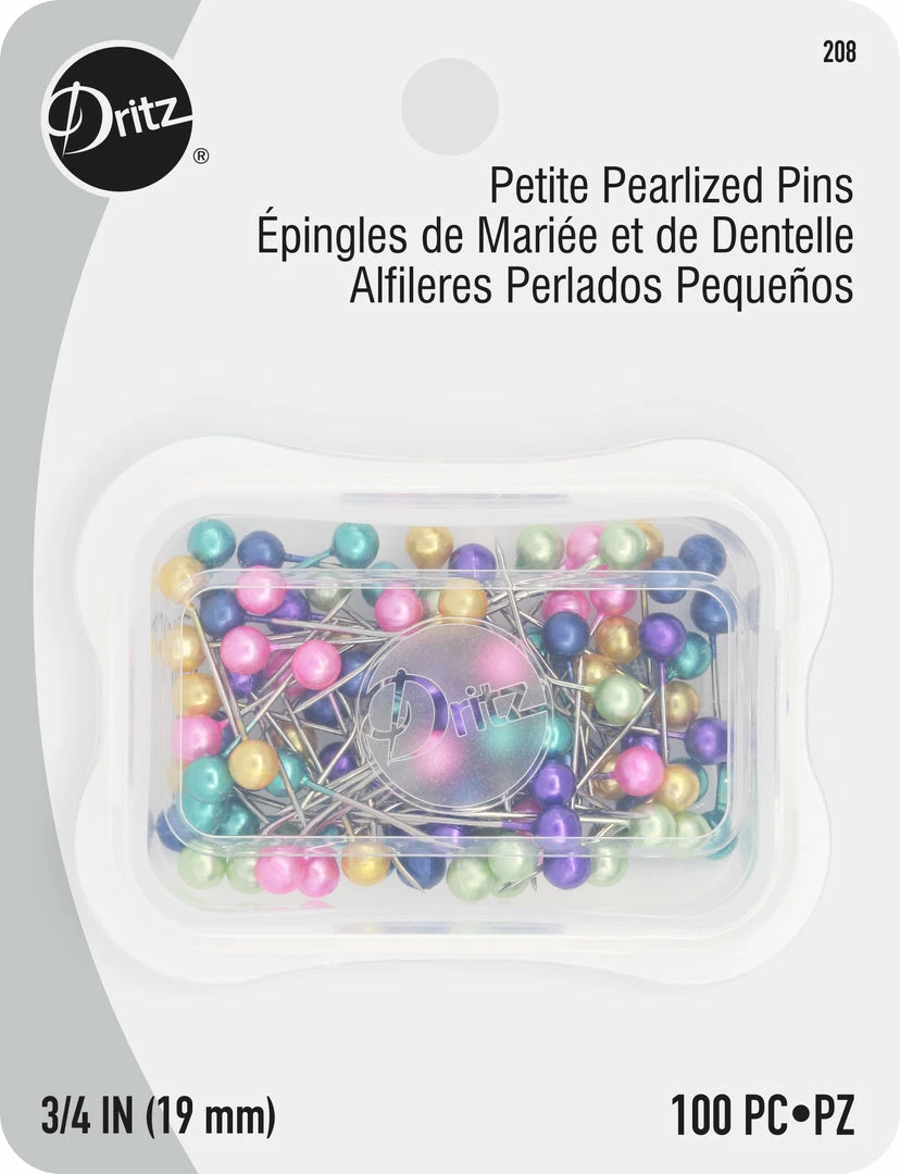 Dritz 3/4" Petite Pearlized Pins, Assorted, 100 Pc 3 Dritz 3/4" Petite Pearlized Pins, Assorted, 100 Pc
