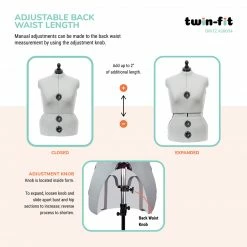 Dritz Twin-Fit Adjustable Dress Form Dress Forms