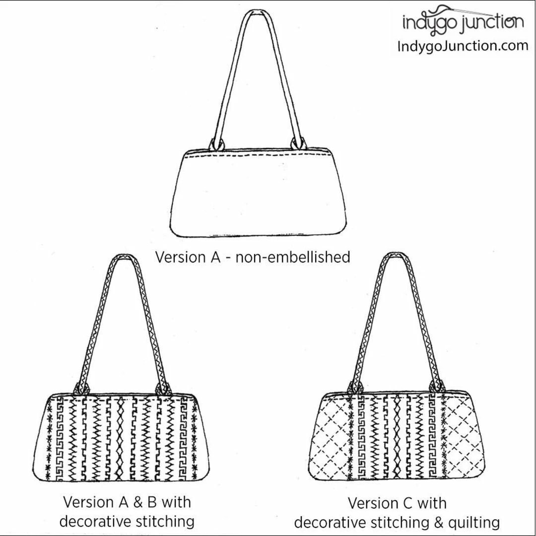 Indygo Junction Petite Stitched Purse Pattern Purses & Accessories 4 Indygo Junction Petite Stitched Purse Pattern Purses & Accessories