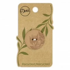 Dritz Recycled Hemp Round Floral Button, 28mm