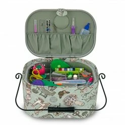 Dritz Oval Sewing Basket With Metal Handle, Large Sewing Baskets & Storage