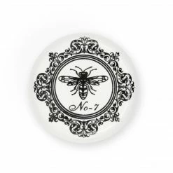 Dritz Ceramic Bee Knob, Black & White Hooks & Knobs