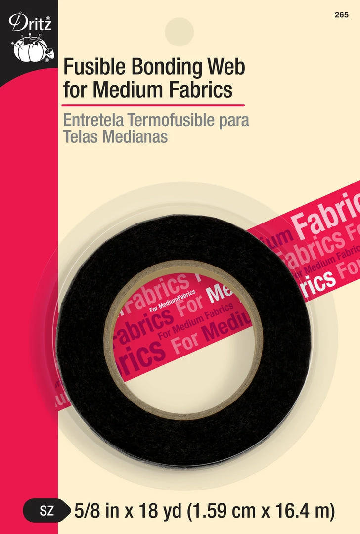 Dritz 5/8" Fusible Bonding Web For Medium Fabrics, Black, 18 Yd 3 Dritz 5/8" Fusible Bonding Web For Medium Fabrics, Black, 18 Yd