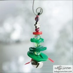 Indygo Junction Christmas Tree Button Necklace And Ornament Pattern, PDF Download