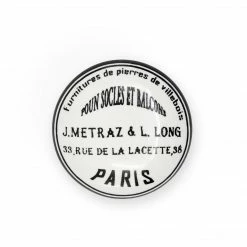 Dritz Ceramic Paris Knob, Black & White
