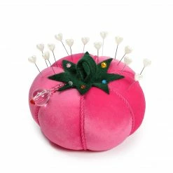 Dritz 5" Tomato Pin Cushion, Pink Velvet