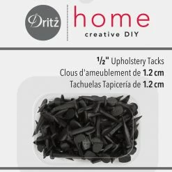Dritz Decorative Nails & Tacks Upholstery Tacks, Black, 1.5 Oz.