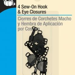 Dritz Sew-On Hook & Eye Closures, 4 Pc
