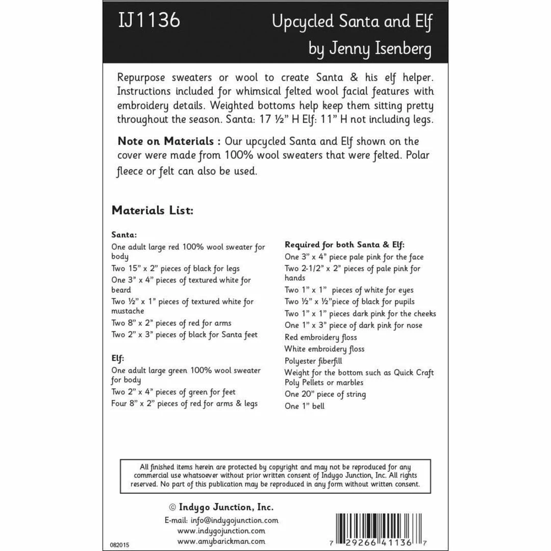 Indygo Junction Upcycled Santa & Elf Pattern, PDF Download Crafts & Toys 4 Indygo Junction Upcycled Santa & Elf Pattern, PDF Download Crafts & Toys