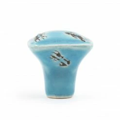 Dritz Outlet Ceramic Distressed Square Knob, Turquoise