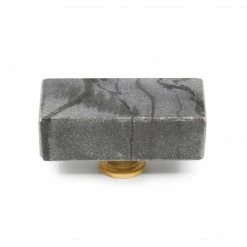 Dritz Stone Brick Knob, Gray