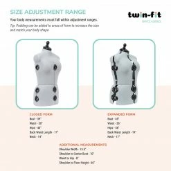 Dritz Twin-Fit Adjustable Dress Form Dress Forms