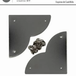 Dritz Smooth Quatrefoil Corners, Large, 4 Pc Campaign Hardware