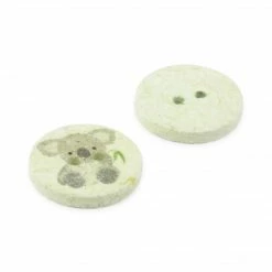 Dritz Recycled Cotton Koala Button, 18mm, 3 Pc
