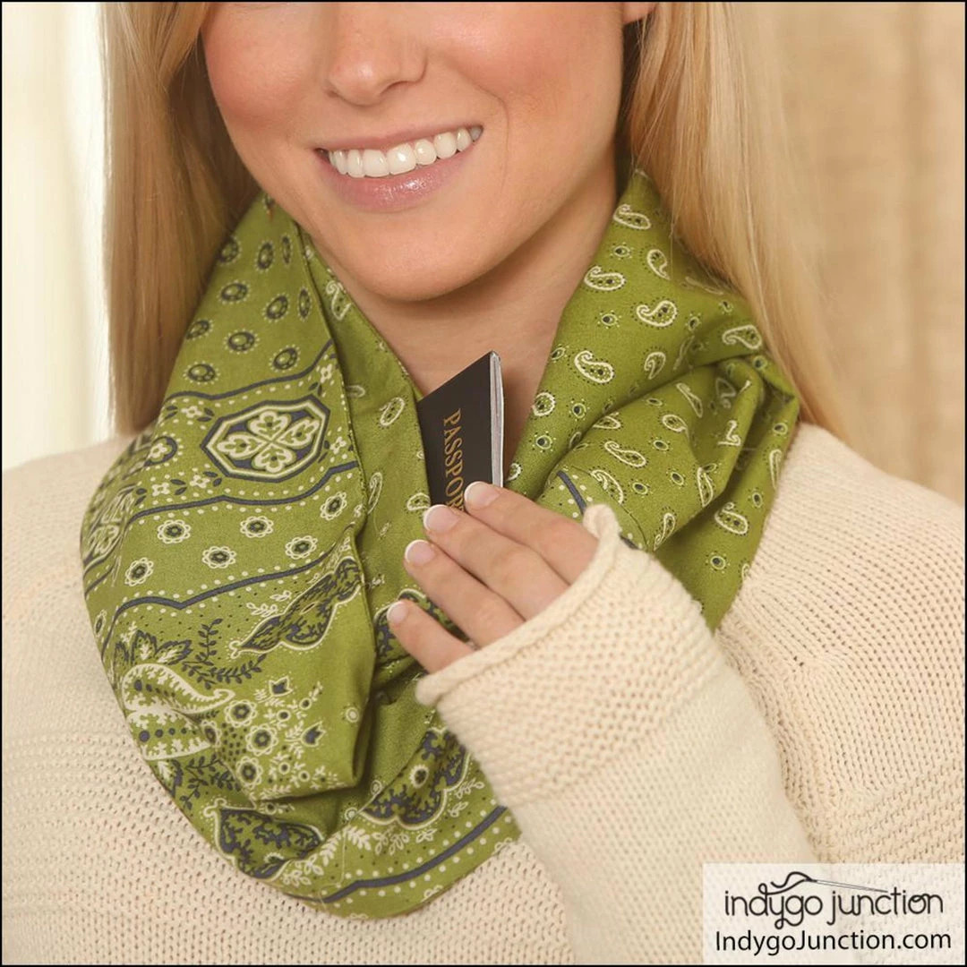 Indygo Junction Purses & Accessories Infinity Pocket Scarf Pattern 4 Indygo Junction Purses & Accessories Infinity Pocket Scarf Pattern