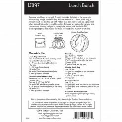 Indygo Junction Lunch Bunch Sandwich & Bag Set Pattern, PDF Download