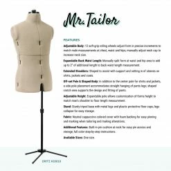 Dritz Dress Forms Mr. Tailor Adjustable Male Form