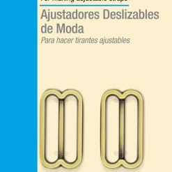 Dritz 1" Fashion Slide Adjusters, Antique Brass, 2 Pc Buckles