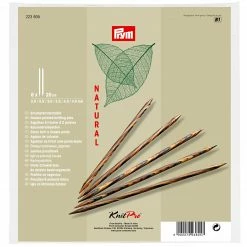 Prym Double-Pointed Knitting Needles Set, Natural, 2-4.5mm
