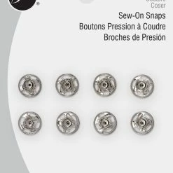 Dritz Sew-On Snaps, 8 Sets, Size 1